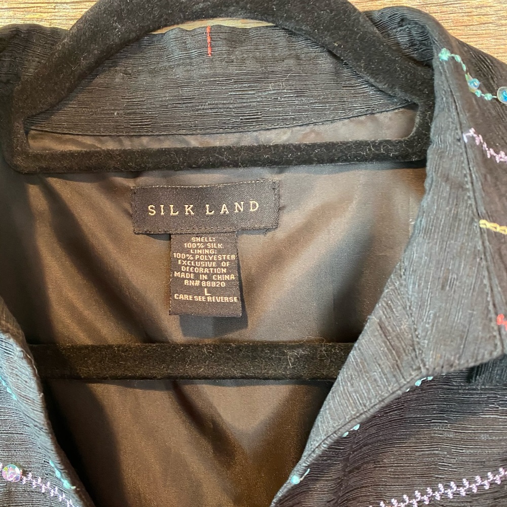Silkland Button Down Blouse/Jacket Large - image 5